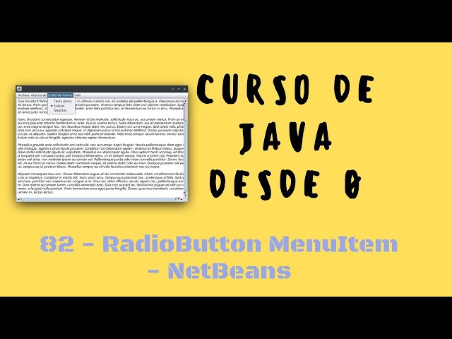 82. How to use RadioButton MenuItems in your application | NetBeans | Java Course from scratch