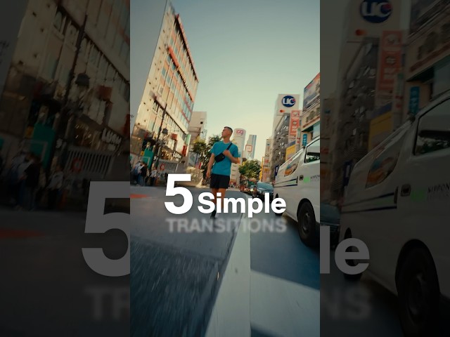 5 Simple Transitions💫 #tutorial #transitions #incamera #editing #filmmaking