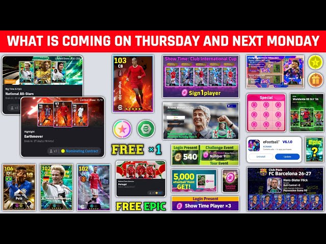 Free Epic & Free Coins Campaign 🤩 What Is Coming On Tomorrow & Next Monday In eFootball 2027