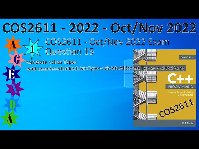 COS2611 -  Oct/Nov 2022 - Question 15
