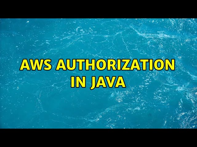 AWS Authorization In Java