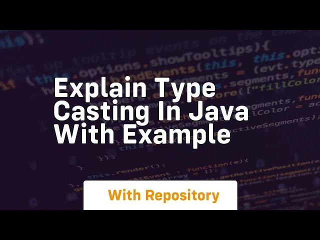 explain type casting in java with example