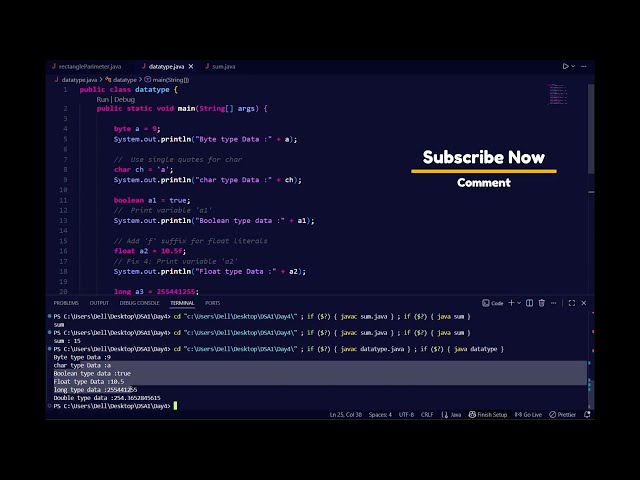 Java Data Types Full Tutorial | Primitive vs Non-Primitive Data Types with Examples 💻 #PatelStack-io