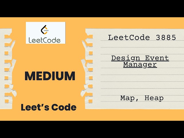 Leetcode 3885. Design Event Manager | Map | Priority Queue | Heap | Medium | LeetCode