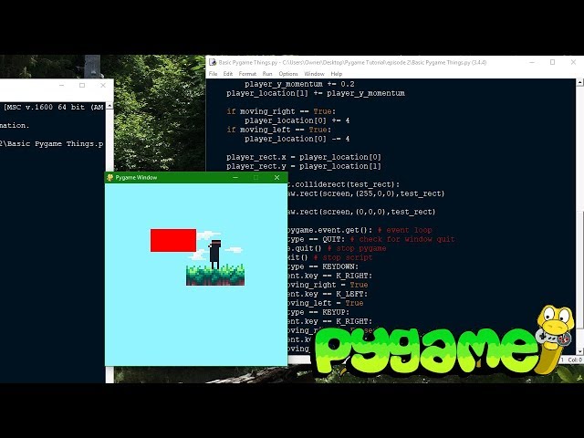Pygame Tutorial - Making a Platformer ep. 2: Images, Input, and Collisions