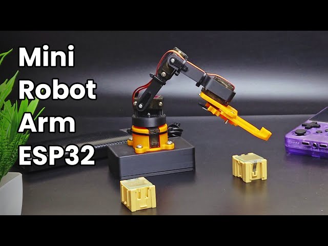 How to Build a Mini ESP32 Robot Arm controlled by Mobile phone