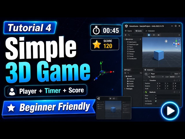 Build Your First Unity Game | 3D Movement, Collectibles & UI