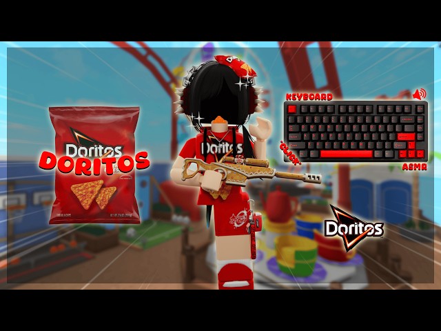 PLAYING MM2 AS DORITOS + TRICKSHOTS | Keyboard ASMR