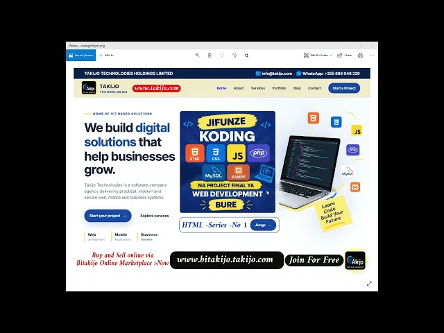 Jifunze kutengeneza webiste kwa urahisi HTML,CSS, JS,PHP,MySQL, Course sehemu 1 bila Libaries
