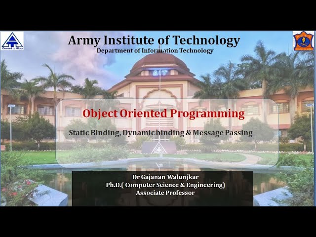 3.OOP: Static Binding,Dynamic Binding and Message Passing