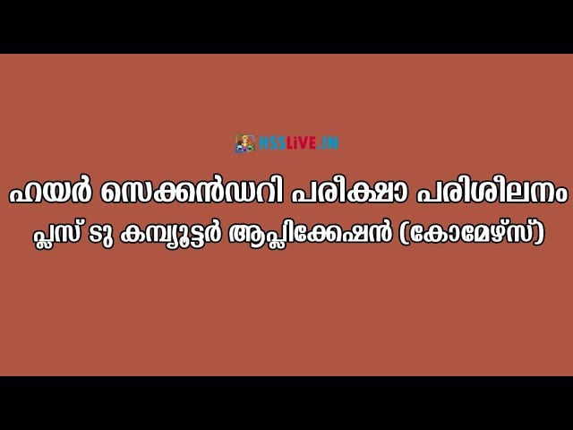 Plus Two Computer Application(Commerce) Exam Tips | പ്ലസ് ടു കമ്പ്യൂട്ടർ അപ്ലിക്കേഷൻ