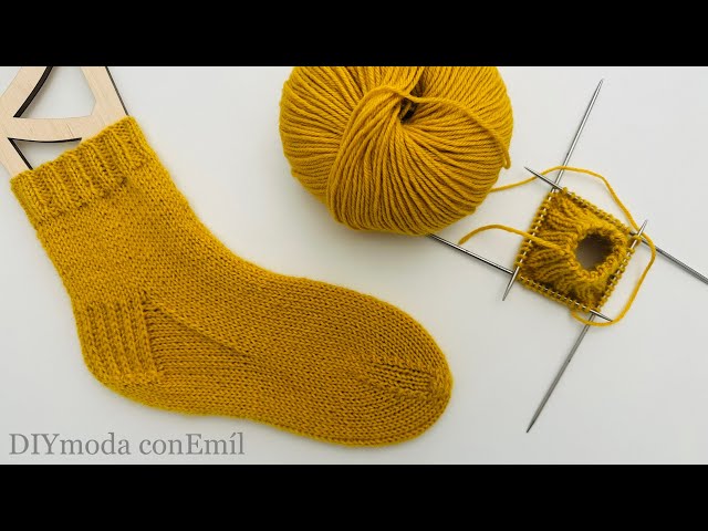 Como tejer calcetines o medias a dos agujas paso a paso