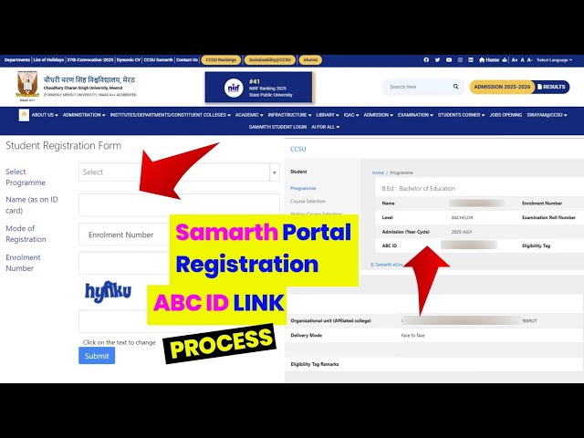 How to register on CCSU Samarth Portal | CCS University Samarth Portal Registration | CCSU