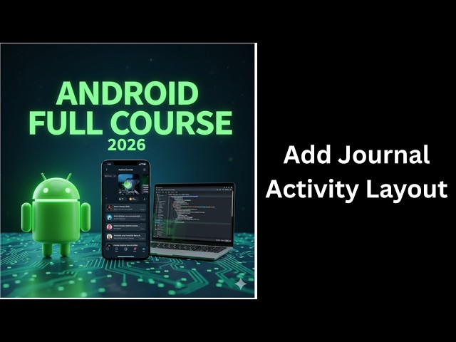 (293) Add Journal Activity Layout in Android Studio | Complete Android Course