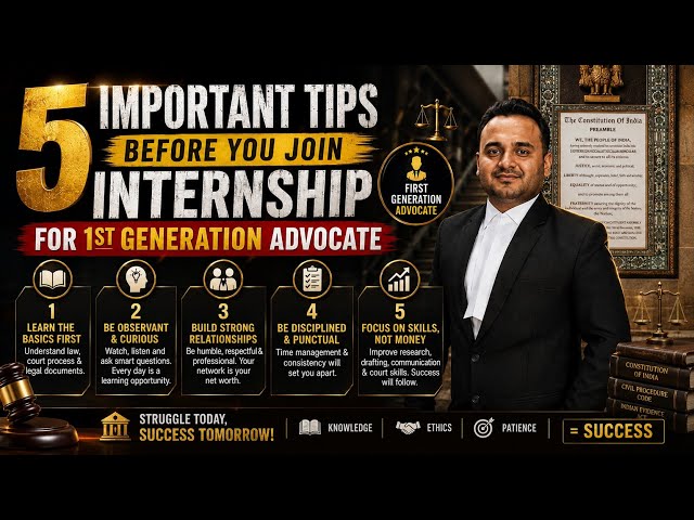 5 important tips before you join internship regarding 1st generation Advocate#right #court #adv...