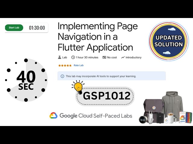Implementing Page Navigation in a Flutter Application[2025]|| #GSP1012 || Arcade Lab Solution 2025