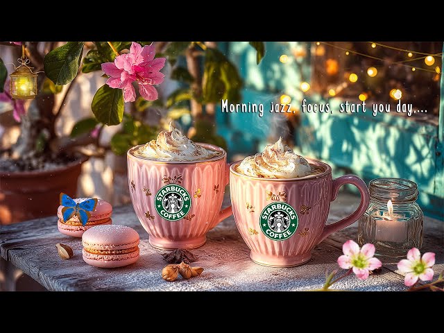 【朝のリラックスＢＧＭ】1 月のスターバックス カフェでの素晴らしい音楽~コーヒーの香りと心地よいジャズピアノの音色をお楽しみください - 良い平日に友人と仕事をしながら楽しむ音楽（広告なしの音楽）。