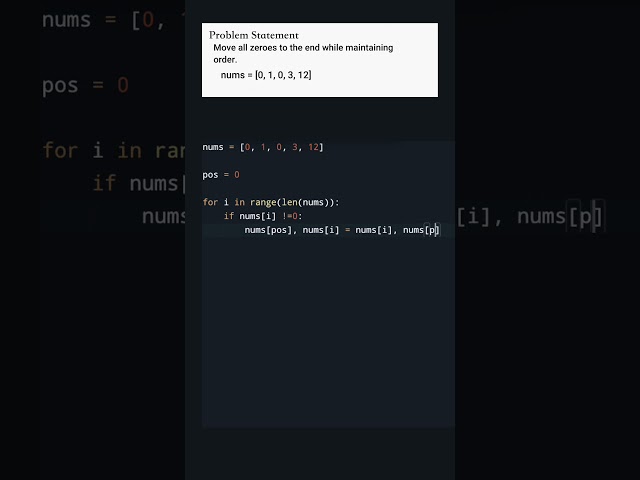 array /list problem statement python #coding #shorts #youtubeshorts #python #dsa