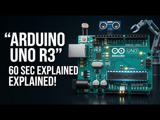 Arduino Uno R3 Explained in 60 Seconds 🔥 | Arduino for Beginners | Robotics & Electronics
