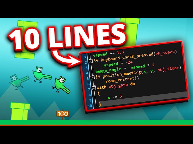 Making a Game With 10 Lines of Code Only (Challenge)