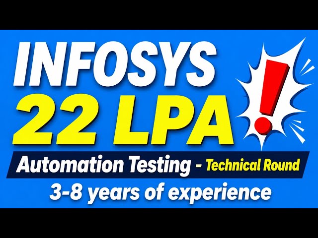 INFOSYS🔥 Latest Automation Testing Interview Q&A #automationtesting #testing #software #sdet #java 