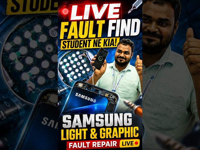 ⚡Samsung No Light + No Graphic 😱 | Student Performs LIVE Fault Finding & Repair #samsungnolight