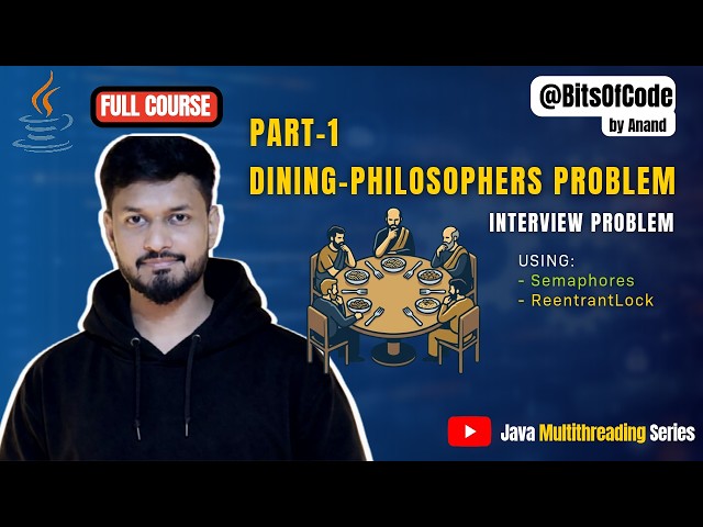 #22 Dining Philosophers Problem (Part 1) -- Deadlock, Starvation & Livelock | Java Multithreading