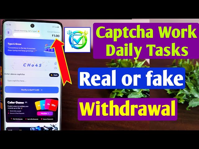 Captcha Work Daily Task App Real or Fake | Withdrawal Reality