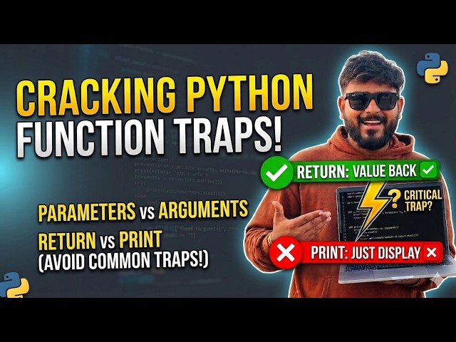 Python Functions in 20 Minutes | return vs print, parameter vs Argument Explained