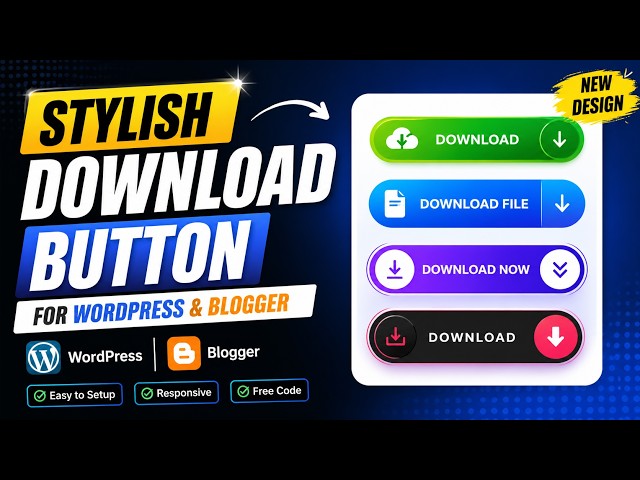 Stylish Download Button for WordPress & Blogger