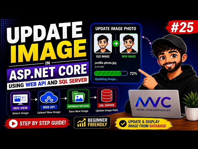 ASP.NET Core MVC Image Update using Web API & SQL Server | CRUD Tutorial