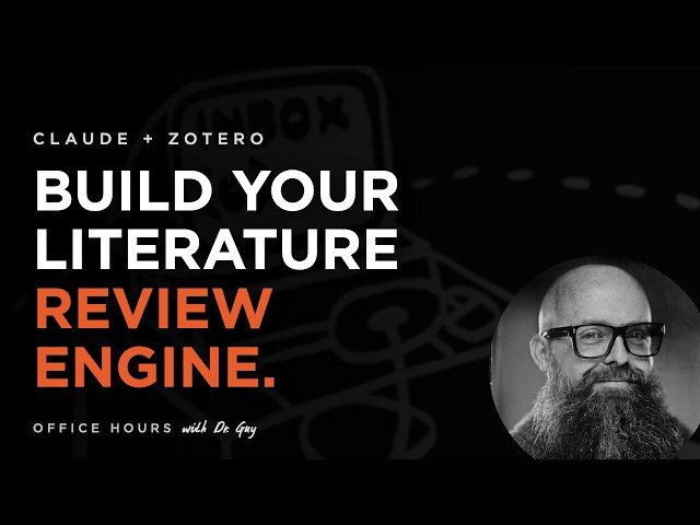 Building Your Literature Review AI Engine for Your Dissertation - Office Hours with Dr. Guy
