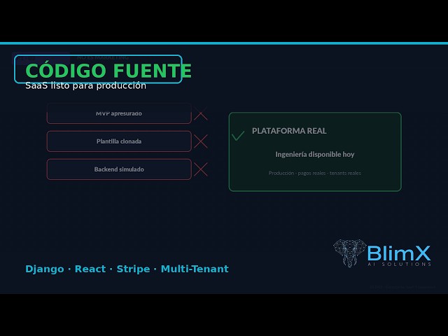 Código Fuente SaaS Django + React — Framework Multi-Tenant Completo | BLIMX