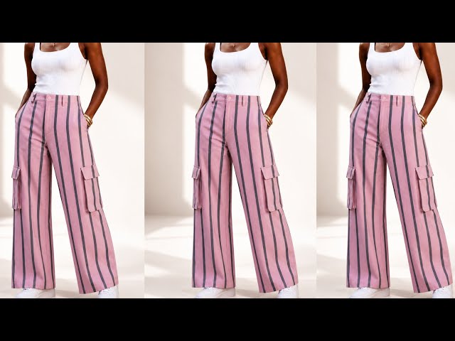 How to sew Aso Oke cargo pants | Sewing Tutorial 