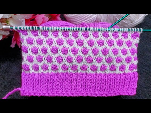 Two Colour Sweater Design||Knitting Design for Baby sweaters/Cap/Ladies Cardigan/Girls Top/Kurti