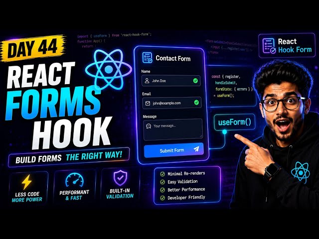 React forms Hoock day 44 