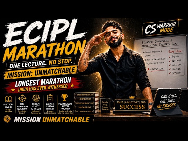 ECIPL Marathon June 26 | CS Executive Marathon Part 1 | CS Executive Revision | Adv. Chirag Chotrani