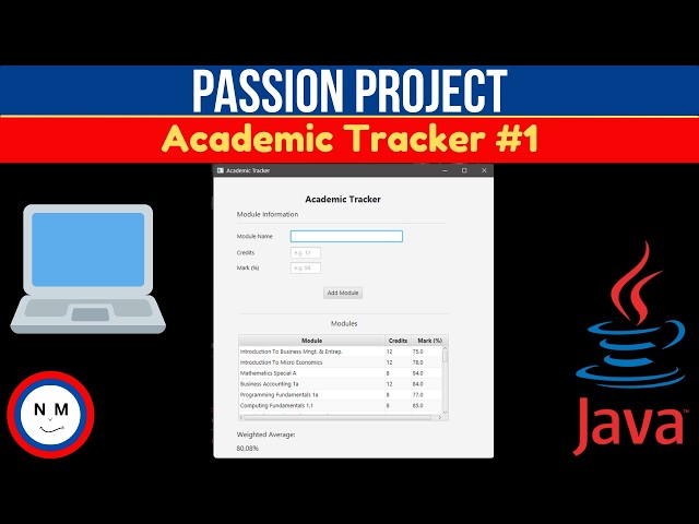 I Built a very simple Academic Tracker using JavaFX
