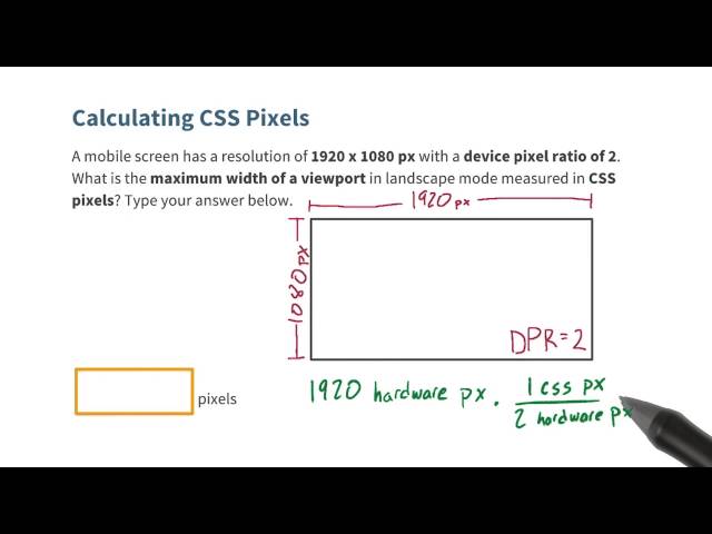 Calculating CSS Pixels Quiz - Responsive Web Design Fundamentals