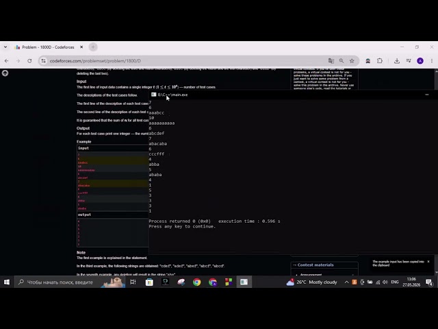 Solving problem 1800D on Codeforces #codeforces #programming #video