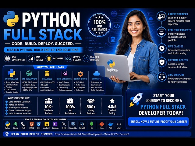 Python Full Stack Training for Beginners | Python Full Stack Training | Python Full Stack Course