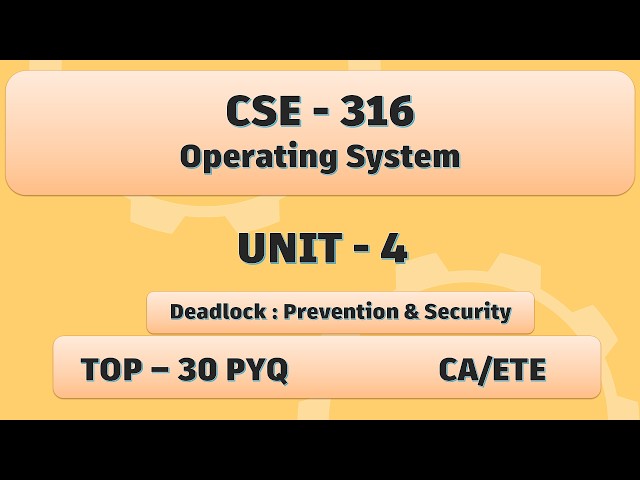 CSE 316 | UNIT- 4 | Operating System | OS | CA - MTE - ETE practice | revision in 7 minutes