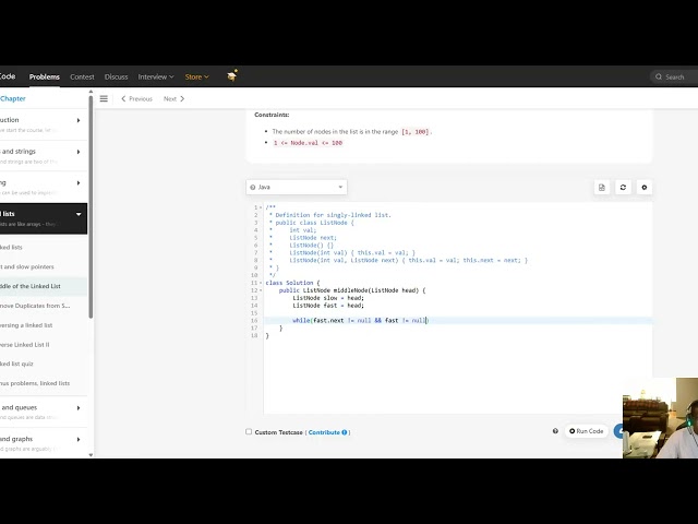 How to find the Middle of the LinkedList in Java Data Structures