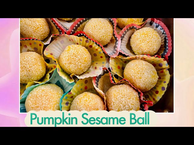 Delicious Pumpkin Sesame Ball with Red Bean Paste Filling