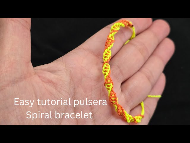 Easy tutorial pulsera bracelet with two colours