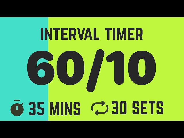 Interval Timer 60 Seconds / 10 Second Rest (60/10) - 8 Rounds