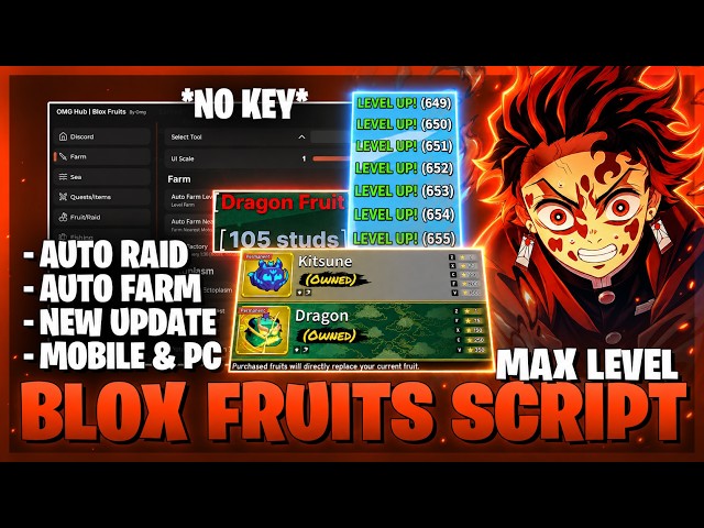 [🔥] Blox Fruits Script - No Key, Devil Fruit ESP, Auto Raid, Auto Farm & More! 🔥