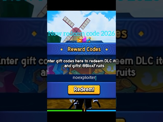 New redeem code 2026 in blox fruit Roblox