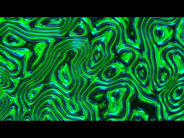 LoopVibe 4K - Green & Blue Liquid Waves in 4K (2 Hours) - (No Audio)