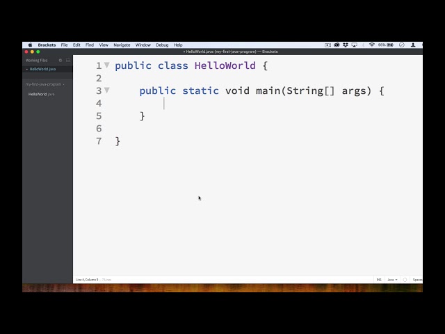Creating a Hello World Program in Java